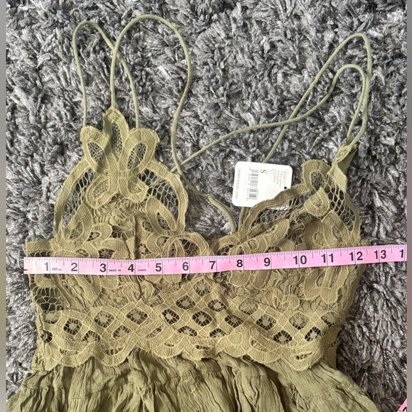 Free People Olive Green Lace Camisole size small - Picture 6 of 11